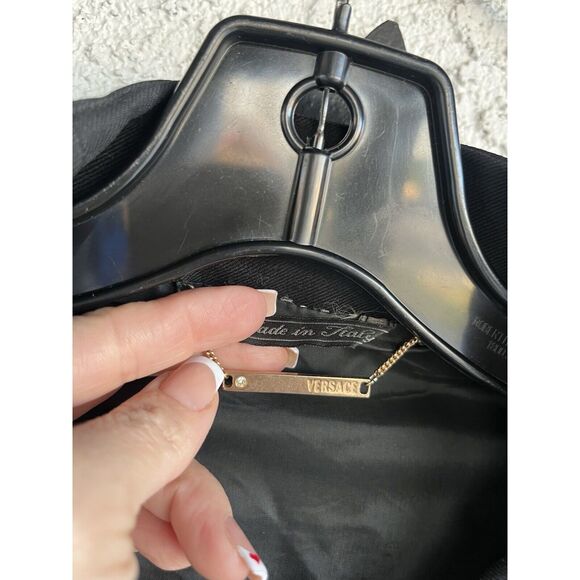 Gianni Versace 90’s Lightweight Track Jacket W/ Gold Adornments - Small - Black - Picture 6 of 14